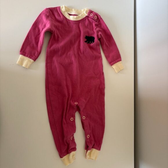 Little Blue House bear bum footless sleeper 3-6 months PJs Pink Yellow - Picture 4 of 11